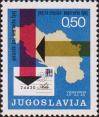 Карта Югославии. Письмо. Стрелки