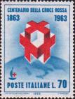 Три красных креста над Земным шаром с контурной картой Италии