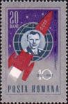 Первый человек в космосе. Летчик-космонавт СССР Ю. А. Гагарин на фоне космического корабля «Восток»