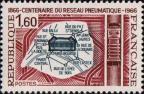 Франция  1966 «100-летие пневматической почты в Париже»
