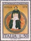Италия  1974 «700-летие со дня смерти святого Фомы Аквинского»