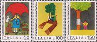Италия  1976 «День почтовой марки. Детские рисунки»