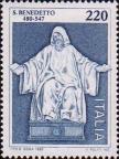 Италия  1980 «1500-летие со дня рождения Св. Бенедикта Нурсийского »