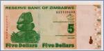 Зимбабве 5 долларов  2009 Pick# 93