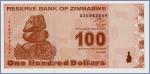 Зимбабве 100 долларов  2009 Pick# 97