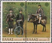 Греция  1979 «Европа. История почты и связи» (сцепка)