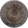  Аргентина  1 песо 2013 [KM# 112.4] 200-летие первой монеты Аргентины