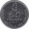  Коморские острова  50 франков 2013 [KM# New] 