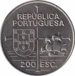  Португалия  200 эскудо 1992 [KM# 661] 450-лет открытия Калифорнии. 