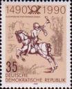ГДР  1990 «500-летие почтовой связи в Европе»