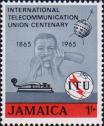Ямайка  1965 «100-летие Международного союза электросвязи - МСЭ (ITU)»