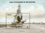 Невис  1986 «50-летие истребителя Spitfire» (блок)