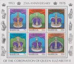 Барбуда  1978 «25-летие коронации королевы Елизаветы II» (блок)