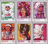 Польша  1983 «Народные женские головные уборы и костюмы»