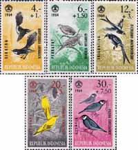 Индонезия  1965 «День социального обеспечения. Птицы»