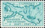 США  1949 «300-летие основания Аннаполиса»