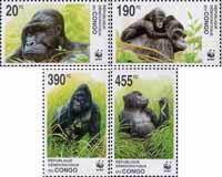 Заир  2002 «Охрана диких животных. Восточная равнинная горилла»