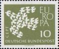 ФРГ  1961 «Европа. Бумага флуоресцентная»