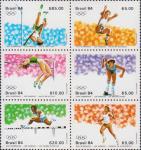 Бразилия  1984 «XXIII летние Олимпийские игры. 1984. Лос-Анжелес» (сцепка)
