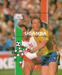 Уганда  1990 «Чемпионат мира по футболу. 1990. Италия» (блок)