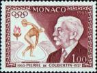 Монако  1963 «100-летие со дня рождения Пьера де Кубертена»