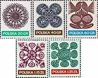 Польша  1971 «Стандартный выпуск. Узоры из бумаги»