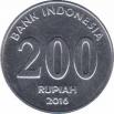  Индонезия  200 рупий 2016 [KM# New] 