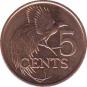  Тринидад и Тобаго  5 центов 2012 [KM# 30] 