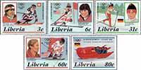 Либерия  1987 «XV зимние Олимпийские игры. 1988. Калгари. Олимпийские чемпионы 1984»
