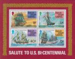 Британские Виргинские острова   1976 «200-летие независимости Соединенных Штатов Америки. Военные корабли» (блок)