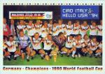 Мальдивы  1992 «Чемпионы мира по футболу 1990 в Италии» (блок)