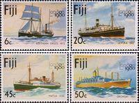 Фиджи  1980 «Международная филателистическая выставка «Лондон 1980». Почтовые корабли»
