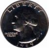  США  25 центов 1969 [KM# 164A] 