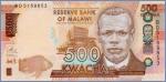 Малави 500 квач  2014 Pick# 66