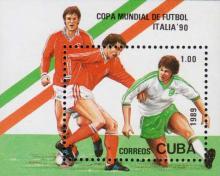 Куба  1989 «Чемпионат мира по футболу. 1990. Италия» (блок)