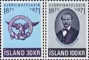 Исландия  1971 «100-летие патриотического общества Исландии»