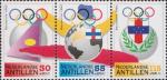 Нидерландские Антильские острова  1992 «XXIV летние Олимпийские Игры. 1988. Сеул. 60-летие национального олимпийского комитета» (сцепка)
