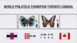 Нидерландские Антильские острова  1996 «Международная филателистическая выставка «CAPEX 87», Торонто. Бабочки» (блок)