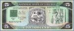 Либерия 5 долларов  1991 Pick# 20