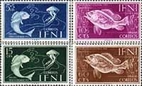 Ифни  1953 «День почтовой марки. Морские животные»