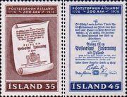 Исландия  1976 «200-летие почты Исландии»