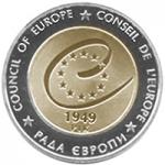Монета. Украина. 5 гривен. «60 лет Совету Европы» (2009)