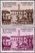 Италия  1967 «10-летие со дня подписания Римского договора»