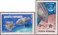 Румыния  1969 «Полеты американских космических кораблей «Аполлон-9» и «Аполлон-10»»