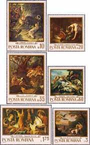 Румыния  1970 «Охота в живописи. Репродукции картин из румынских музеев»