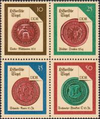 ГДР  1988 «Старинные печати» (сцепка)