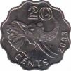  Свазиленд  20 центов 2003 [KM# 50.2] 