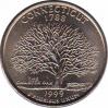  США  25 центов 1999.10.12 [KM# 297] Штат Коннектикут