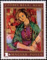 Венгрия  1974 «91 год со дня рожения Бела Цобела (1883-1976), венгерского художника»