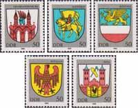 ГДР  1985 «Гербы городов ГДР»